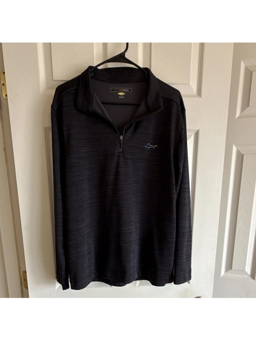 Greg Norman Collection Men's Dark Heather Black Quarter-Zip Pullover